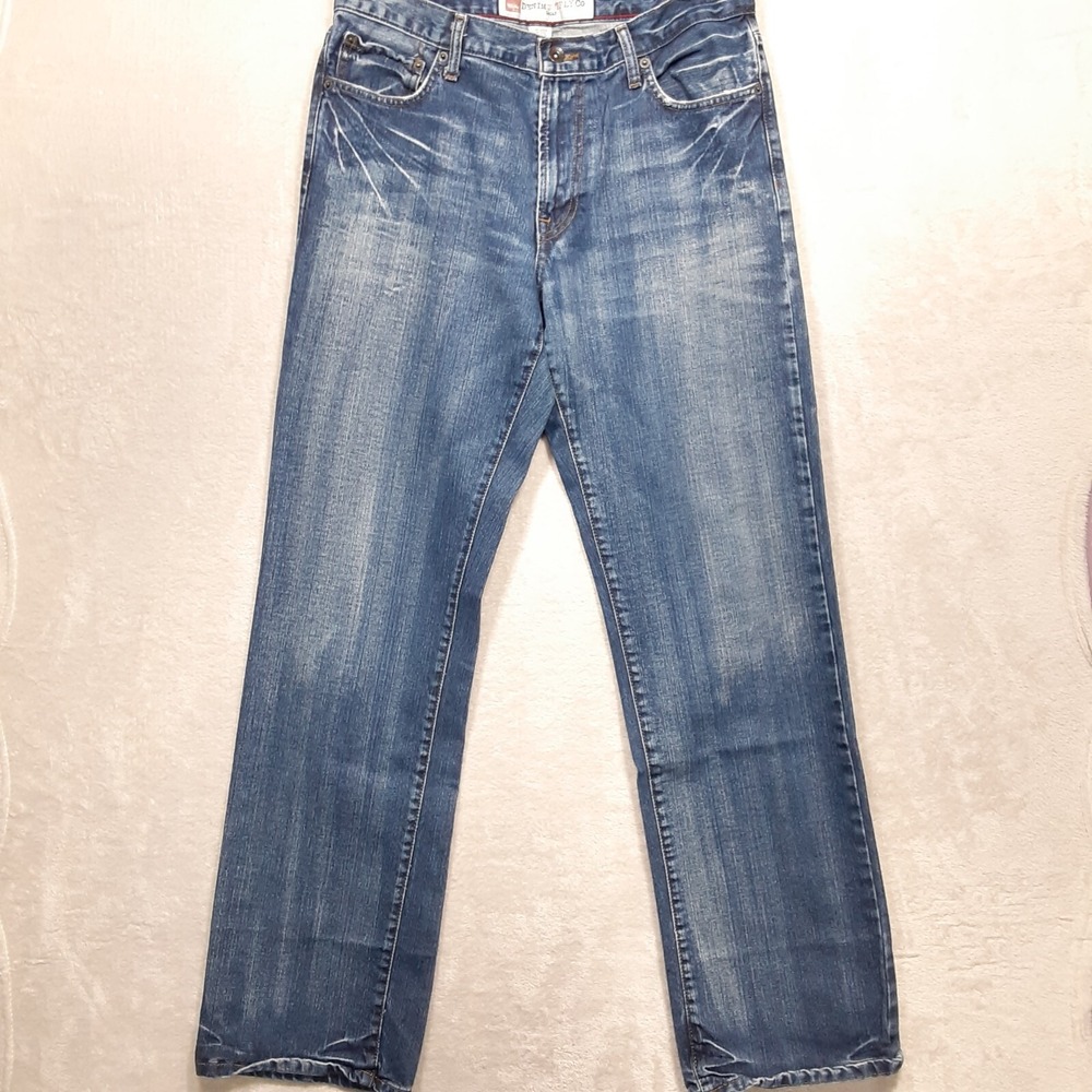 Mossimo Denim Supply Mens Logan Blue Jeans Sz.32x34/Stonewashed/Distressed